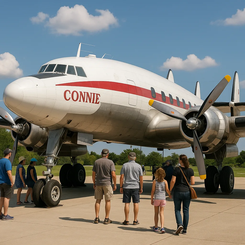 Restored Vintage Aircraft with Propeller Engines