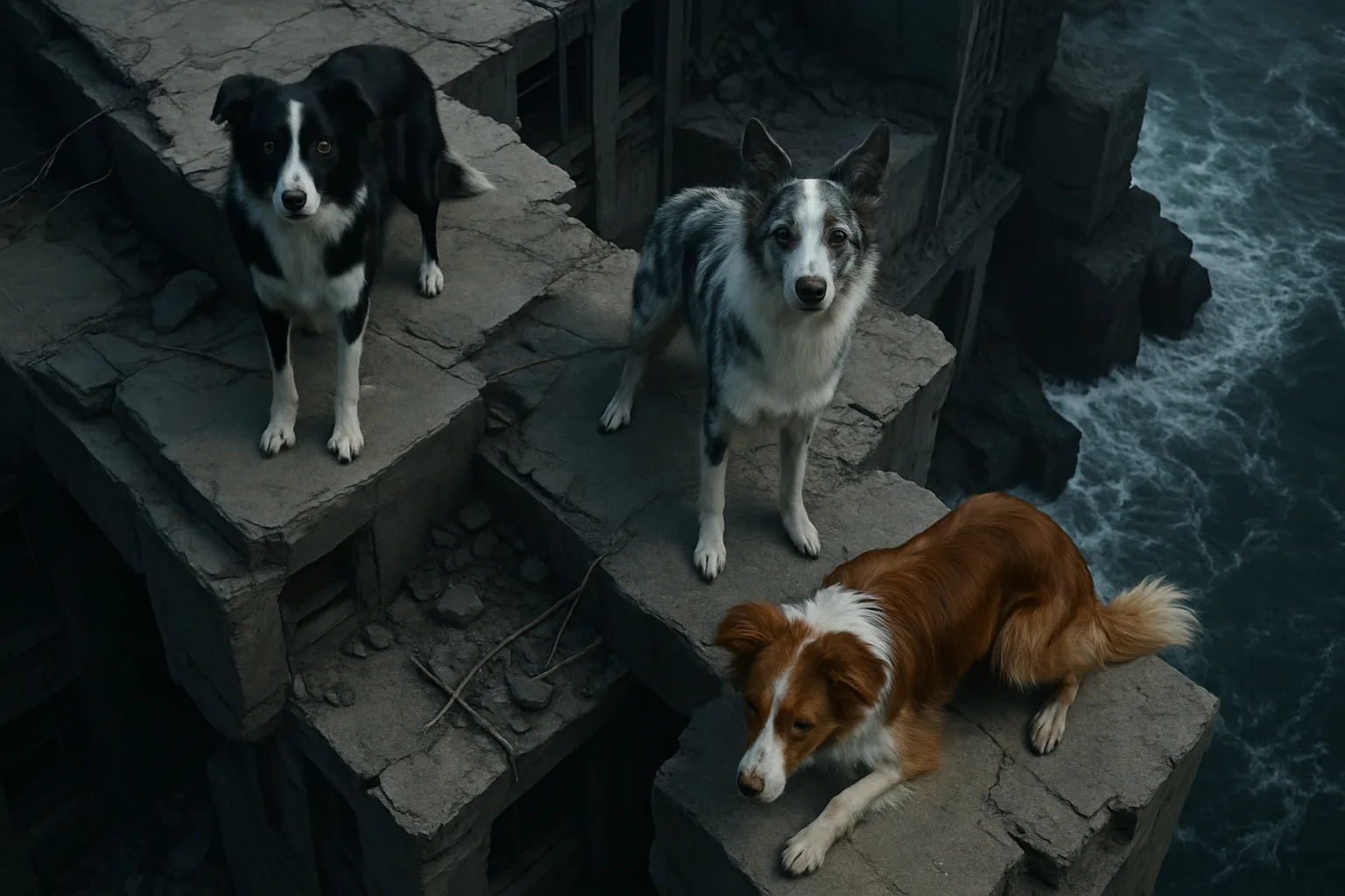 Three Distinct Border Collies—a