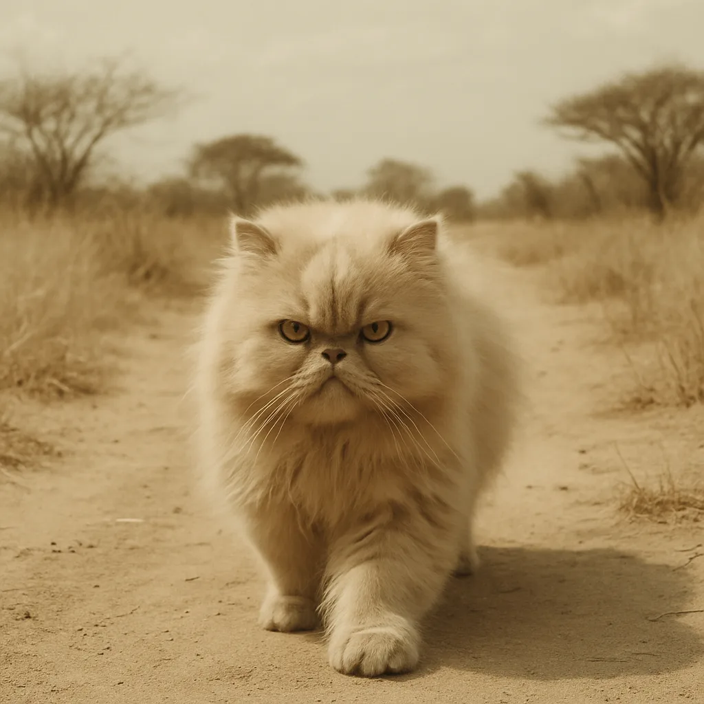 Persian Cat on a Dusty