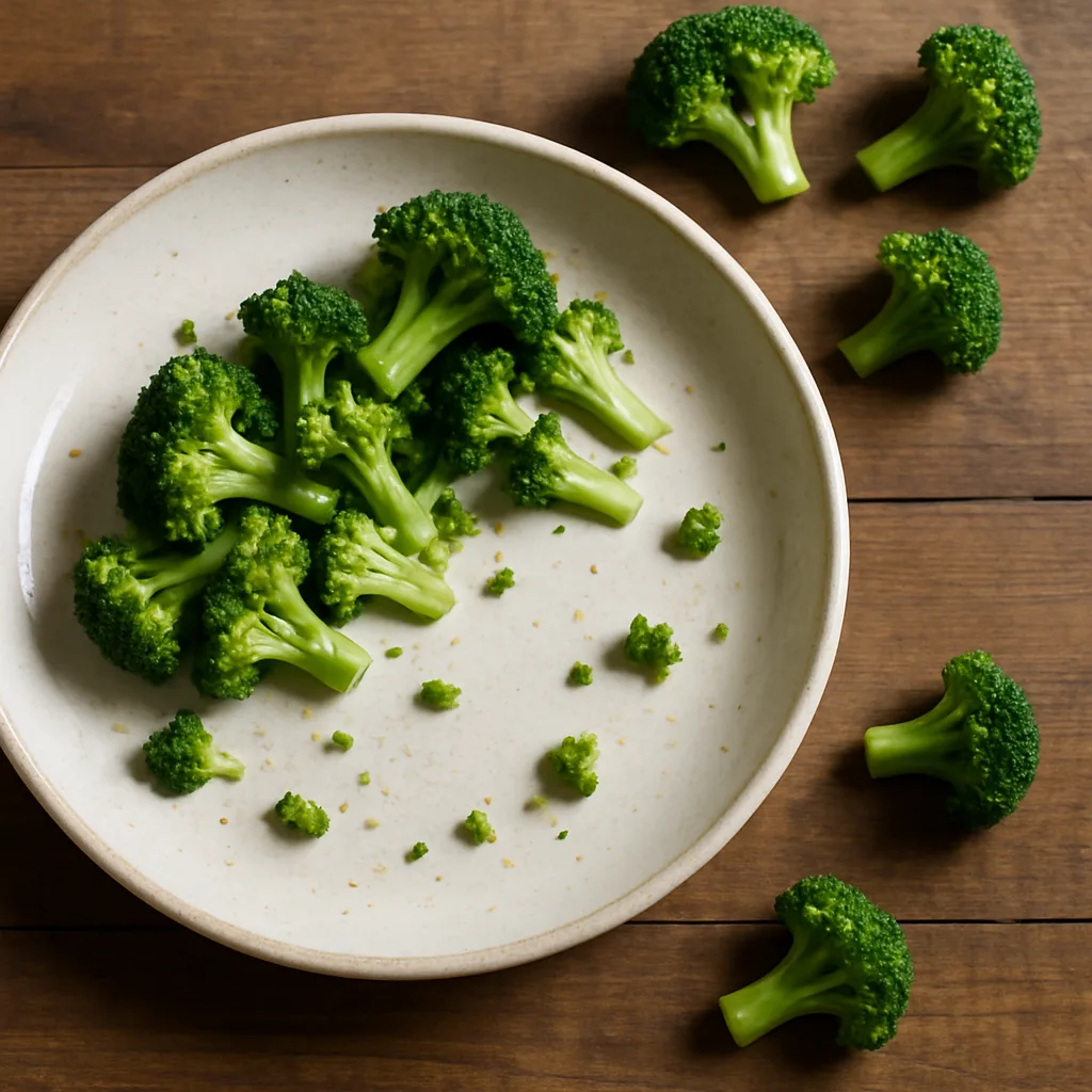 On the Table Lies a Plate of Broccoli