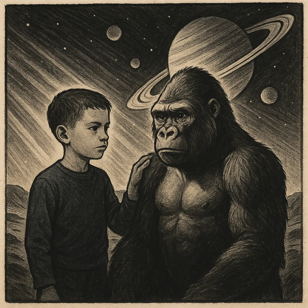 Child Revolutionary with Short-cropped Above-ears Hair