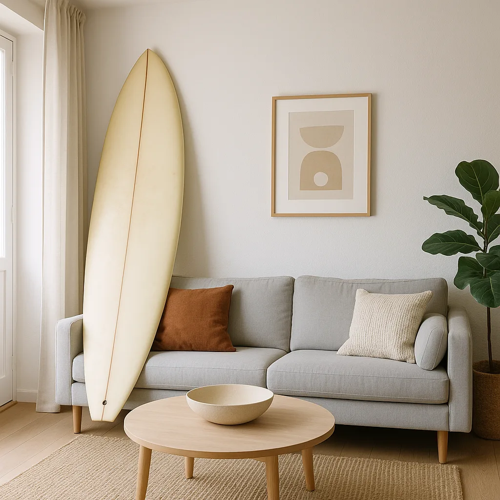 Living Room Where a Surfboard