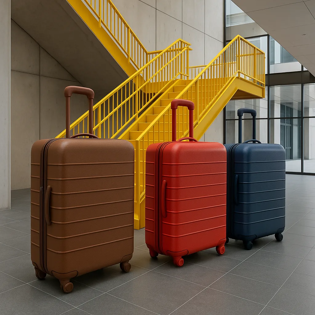Three Oversized Sculptures Resembling Suitcases