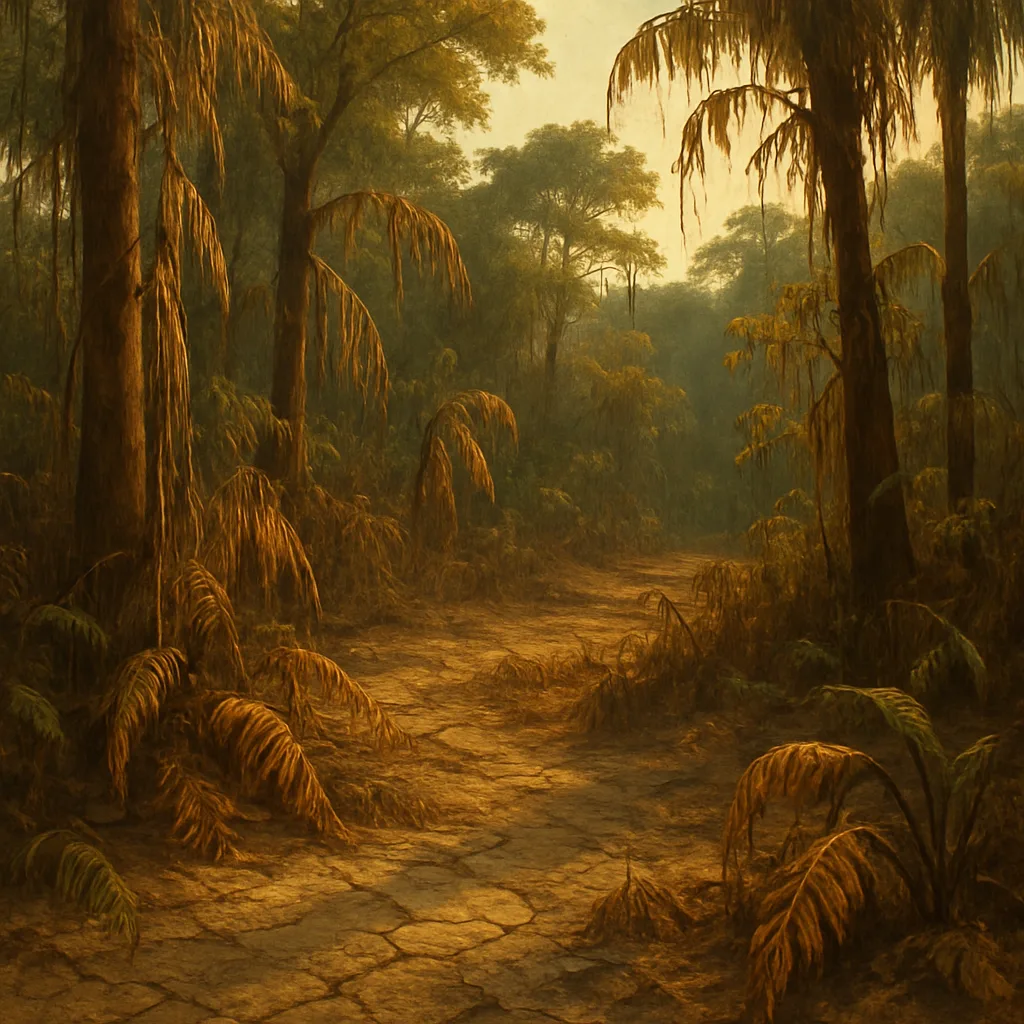 Rainforest Scene Displaying a Dry and Thirsty Environment
