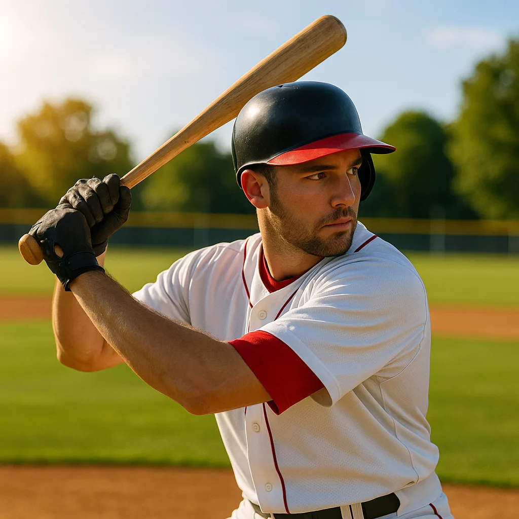 Batter Holding a Baseball Bat