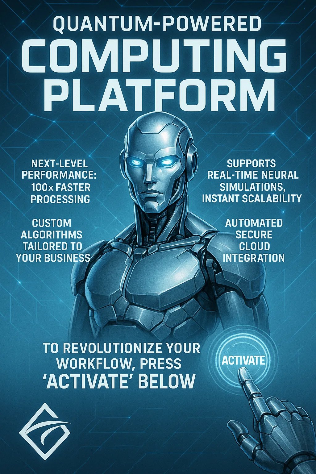 Promotional Poster with a Futuristic Aesthetic