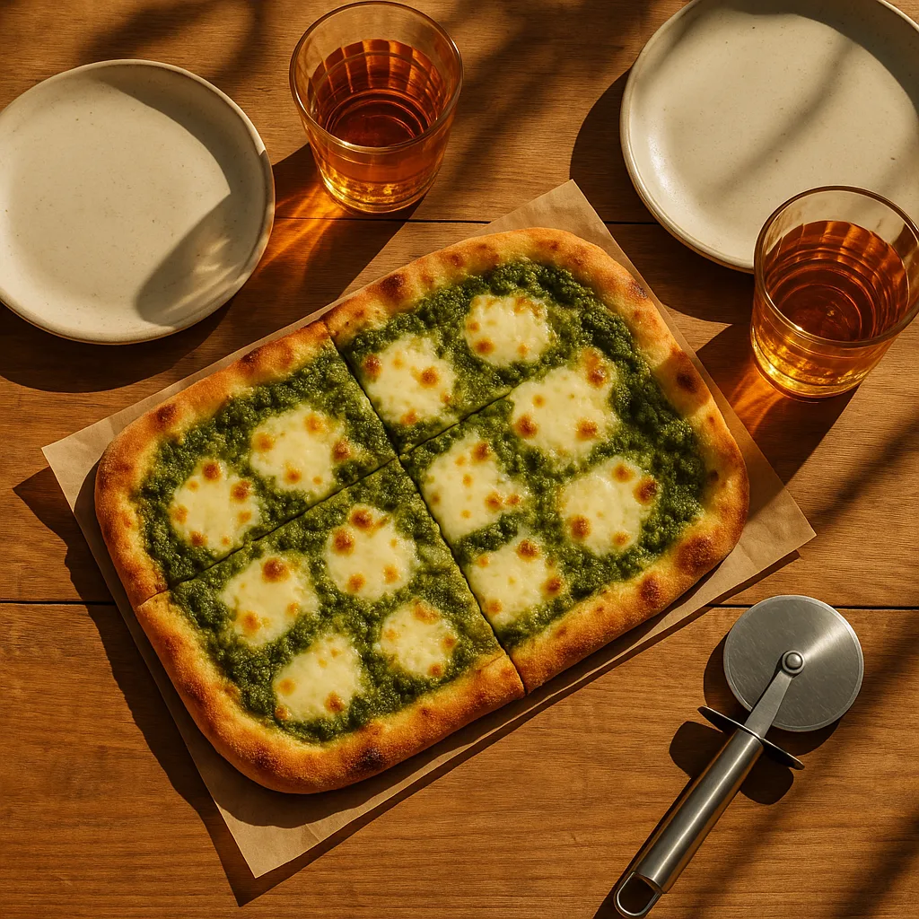Wooden Table Set with Two Plates