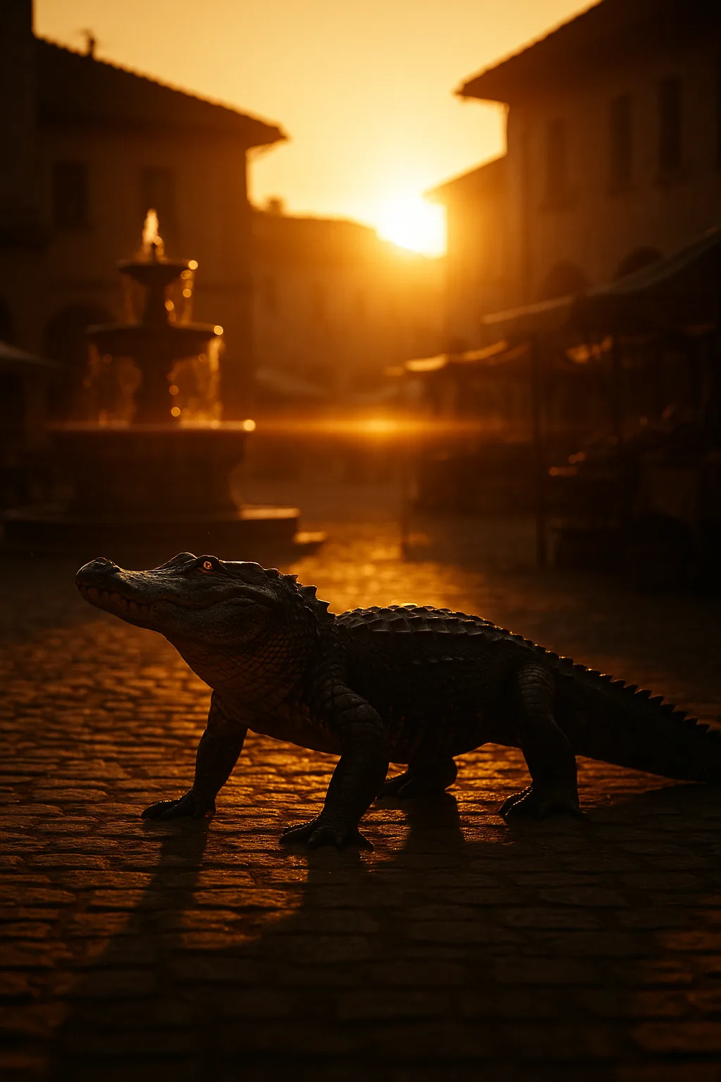 Single American Alligator