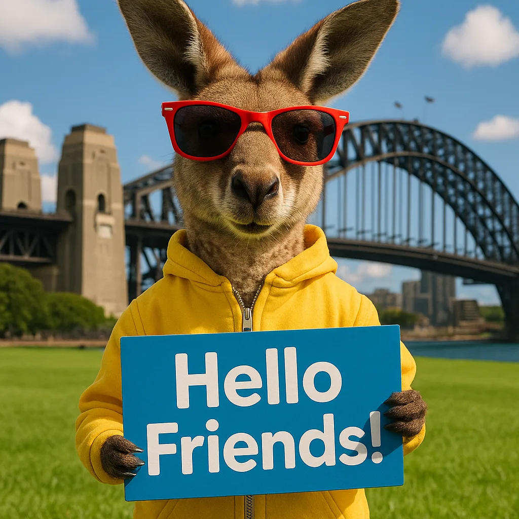 Picture a Whimsical Scene of a Kangaroo