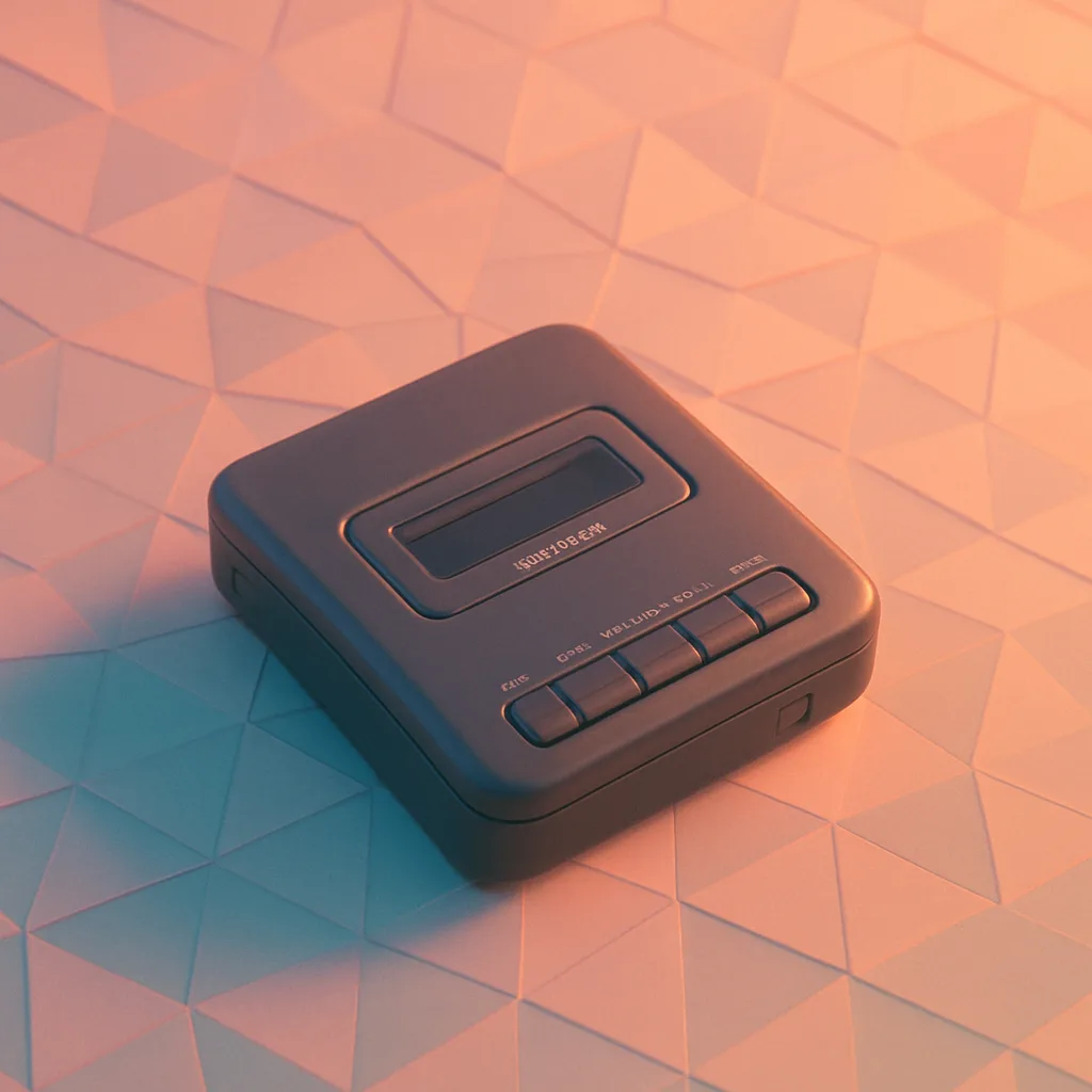 Single Dark Charcoal Grey Tape Player