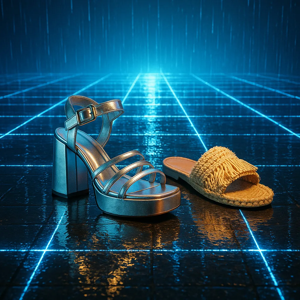 Within a Digital Cyberspace of Glowing Neon Lines