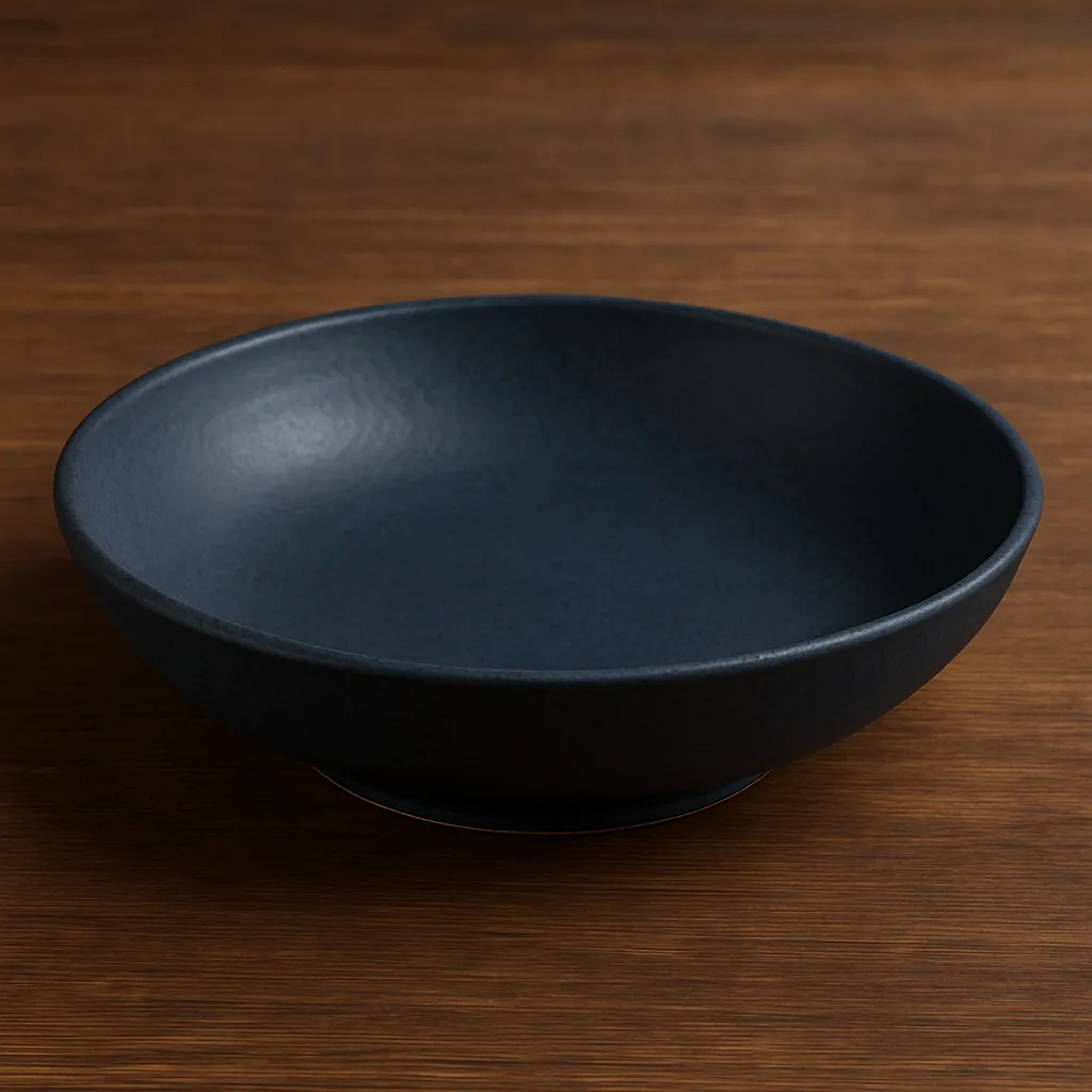 Ceramic Bowl Made from Matte Navy Blue Material