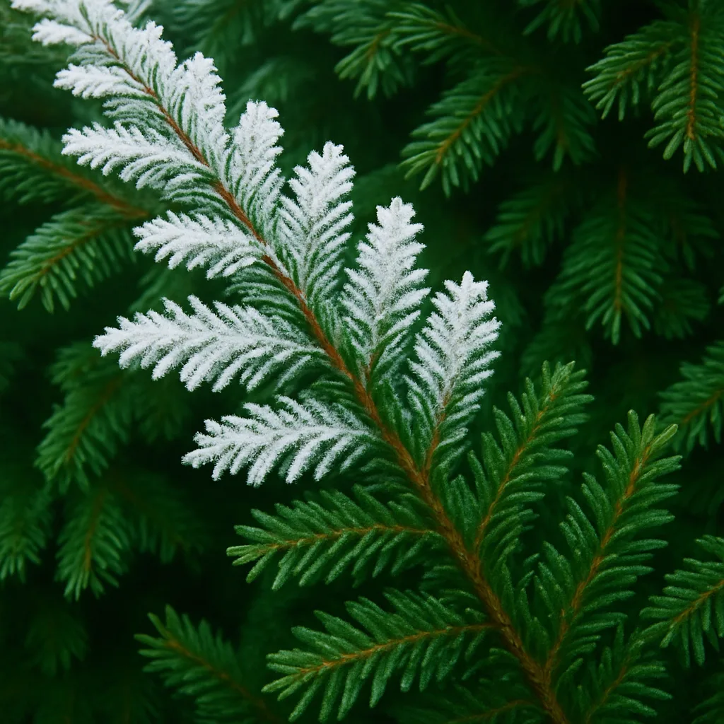 Delicate Layer of White Frost Contrasted Beautifully