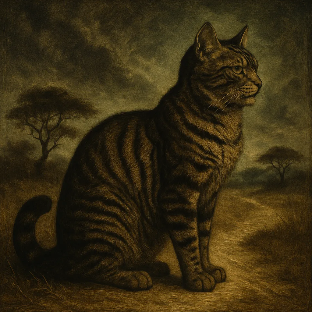 Majestic Tabby Cat in Profile