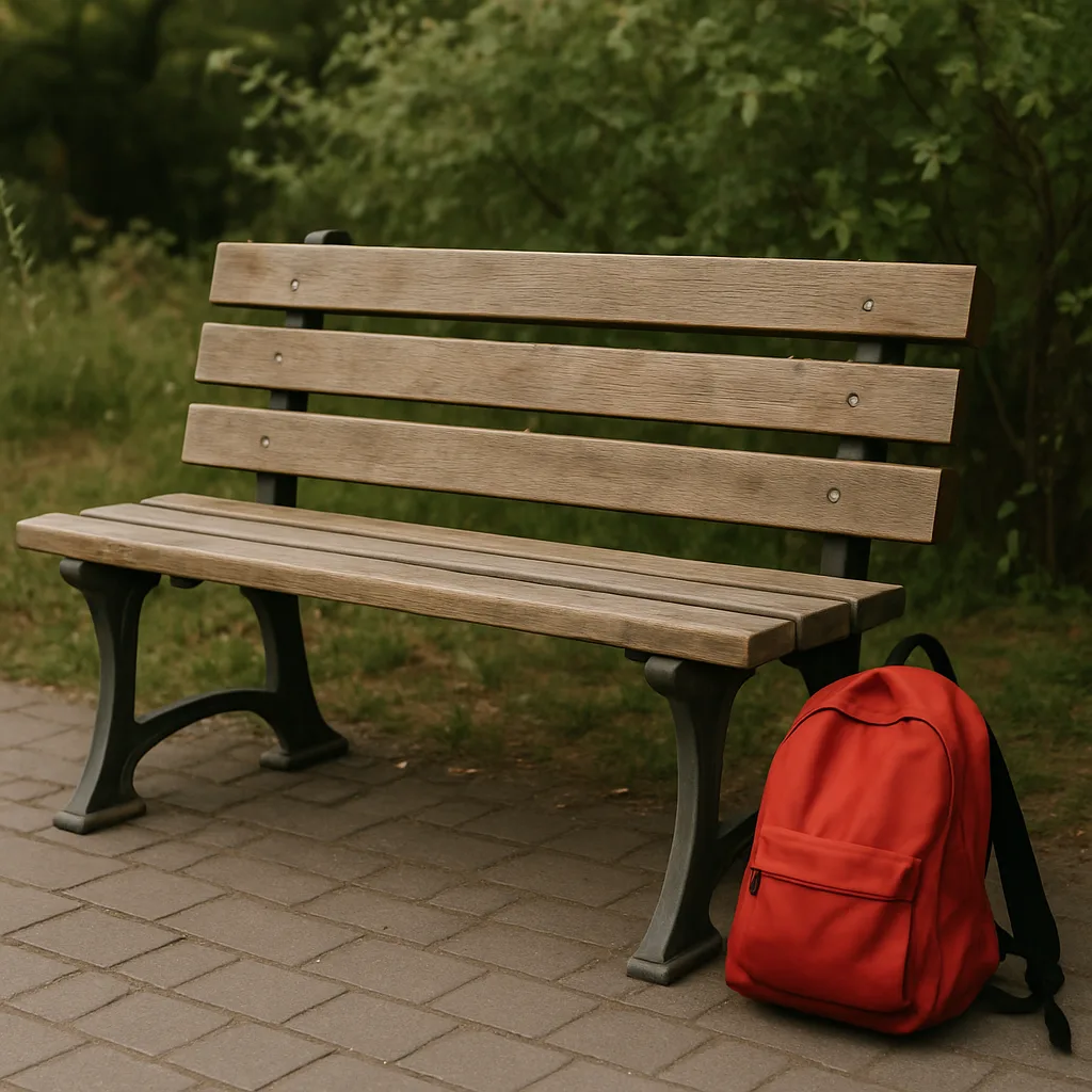 Picture Featuring a Wooden Bench