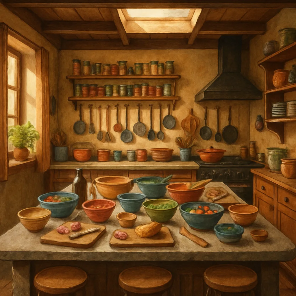 Heart of the Kitchen Is a Spacious Stone Countertop