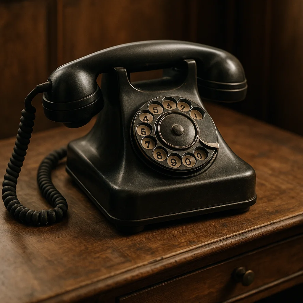 Classic Early 20th-century Rotary Phone