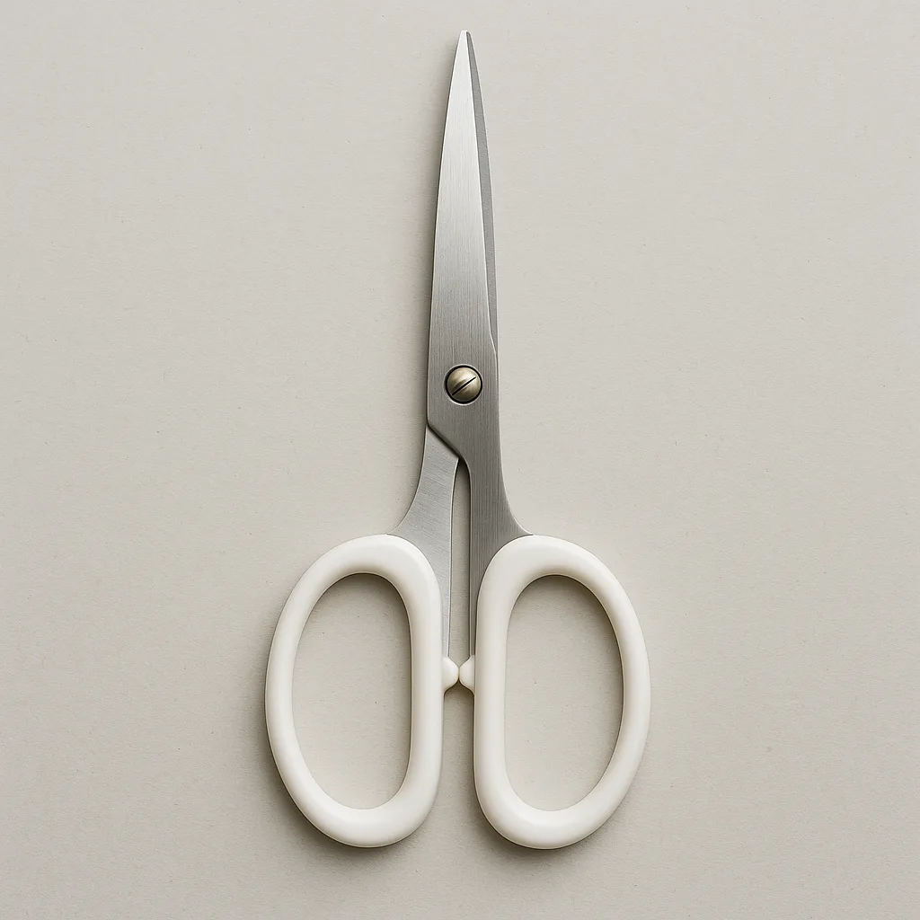 Pair of Scissors Featuring Silver Blades