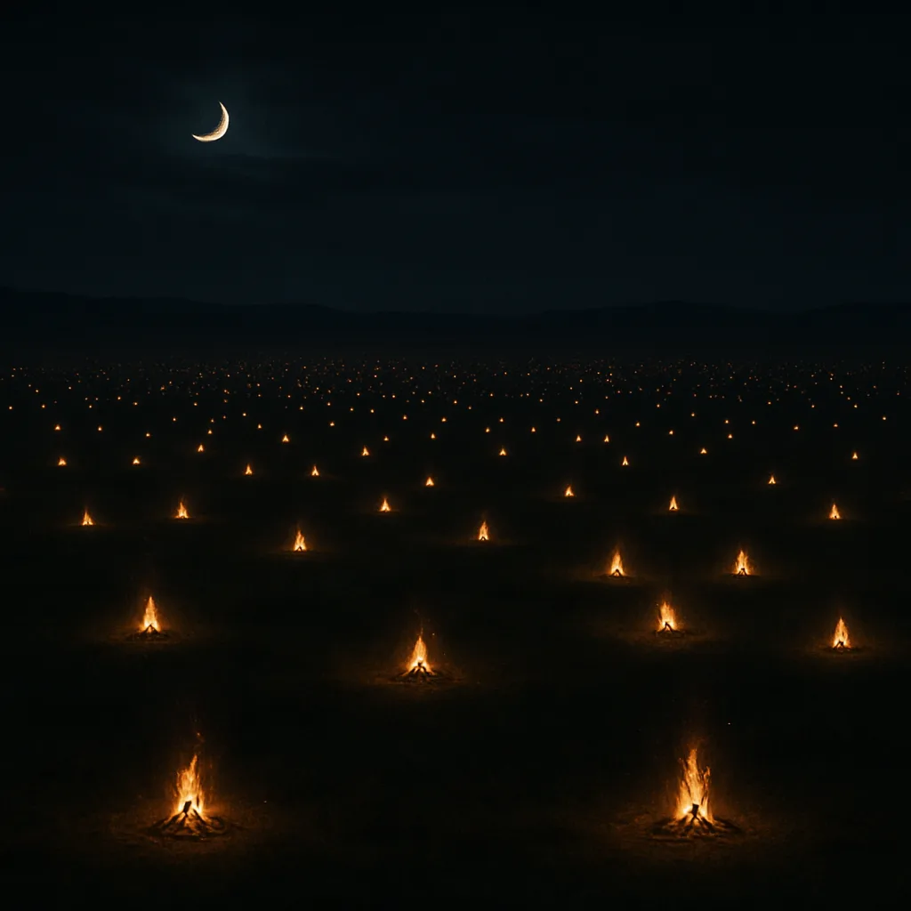 Vast Constellation of Tiny Campfires from an Unseen Army Glimmers