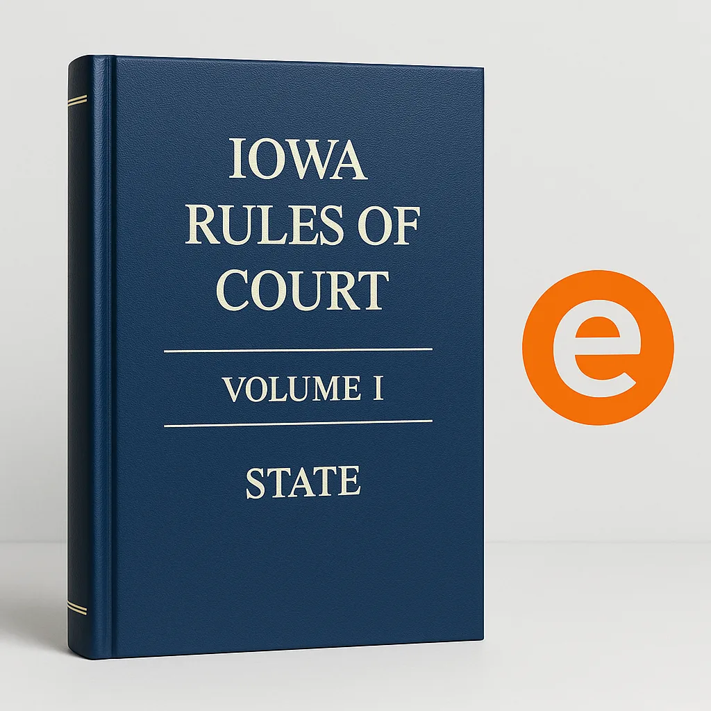 Blue Book Titled "Iowa Rules of Court