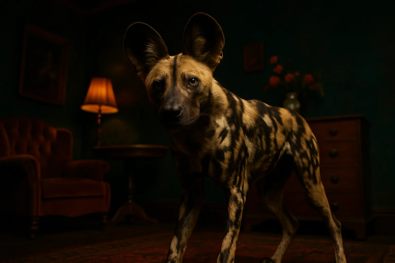 Single African Hunting Dog