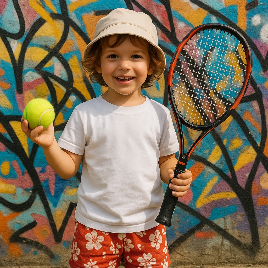 Young Child Wearing a White T-shirt