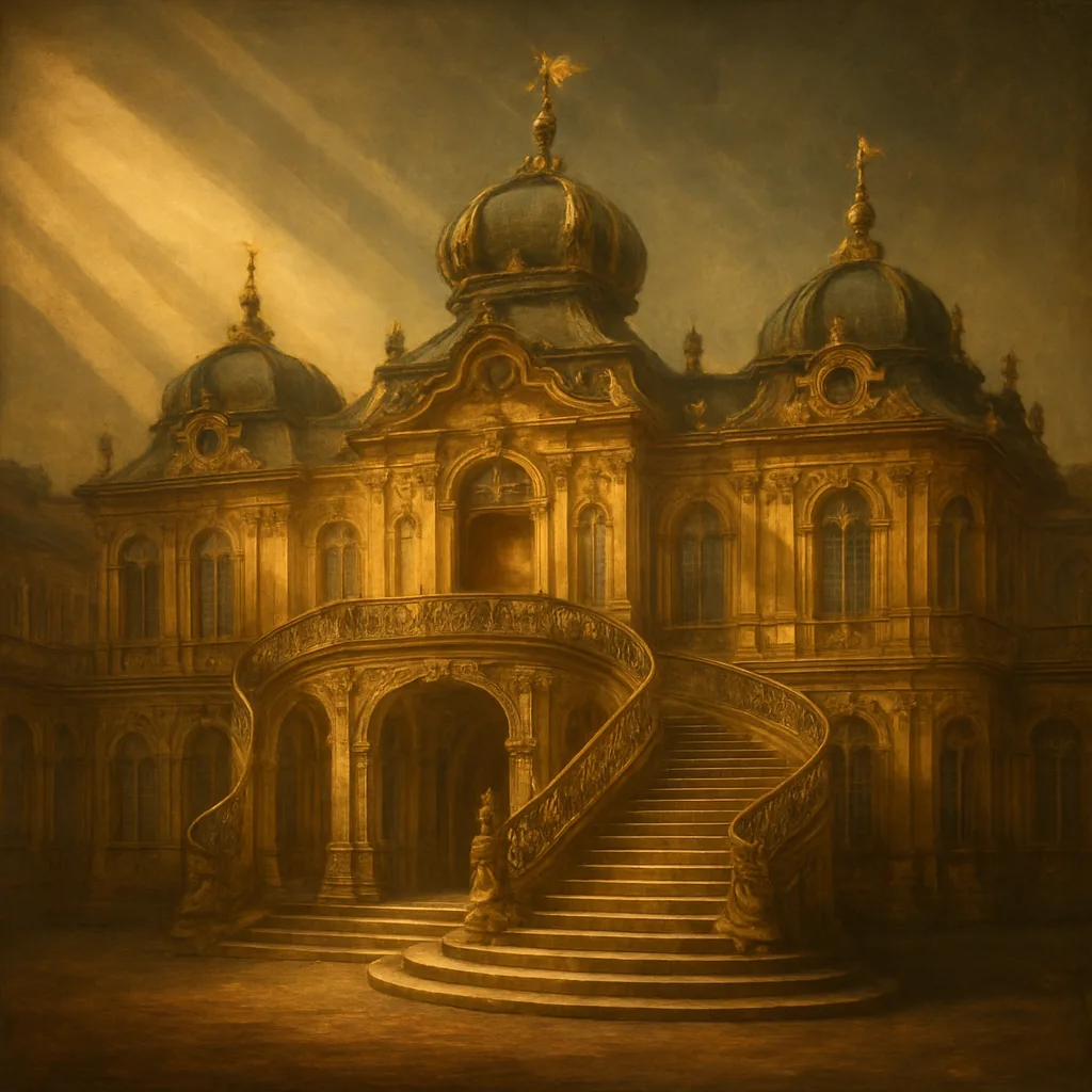 Single Sprawling Horizontal Rococo Palace
