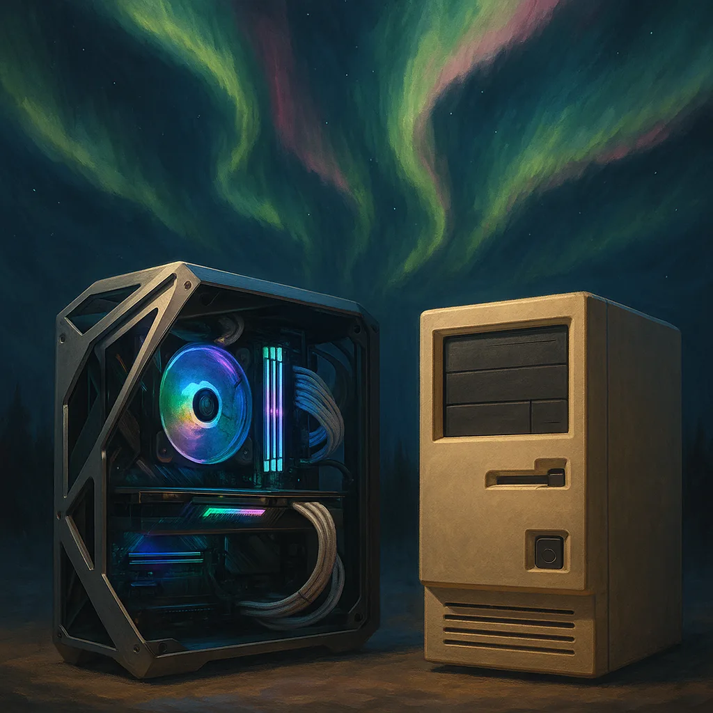 Beneath a Vibrant Aurora Borealis
