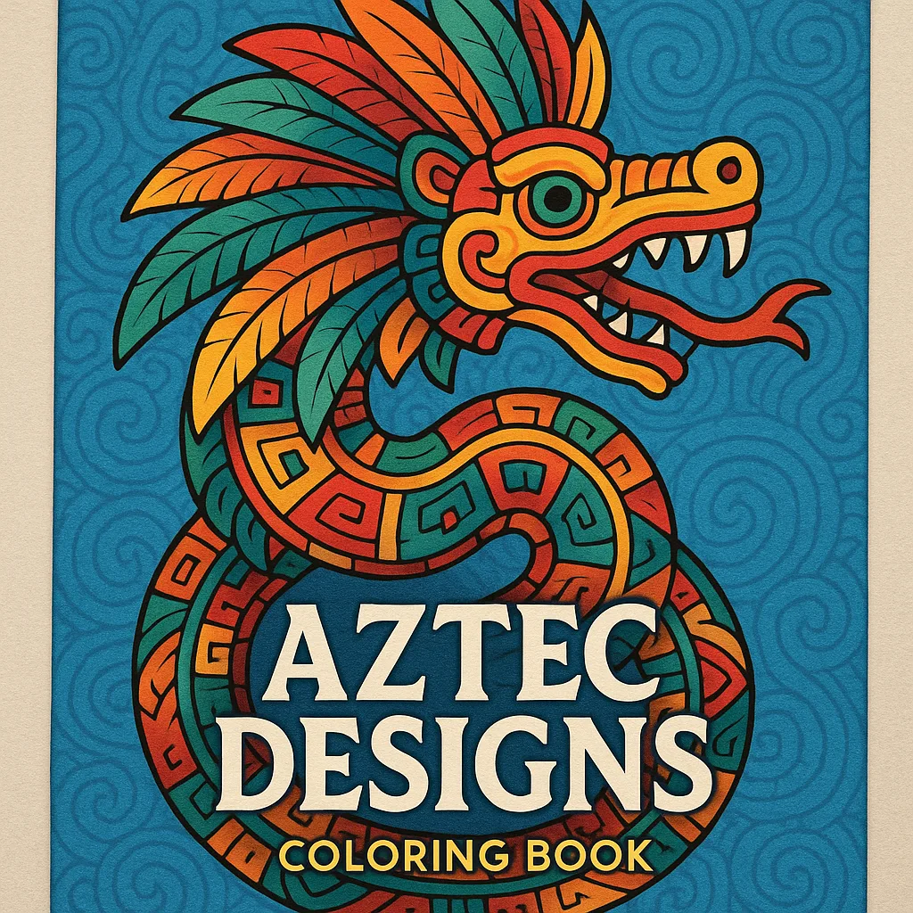 Colorful Aztec Serpent Design on the Cover