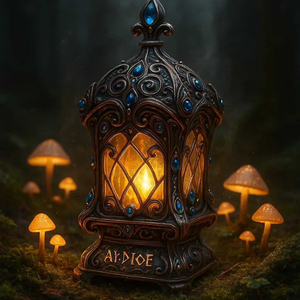 Detailed 3D Depiction of a Fantastical Enchanted Lantern