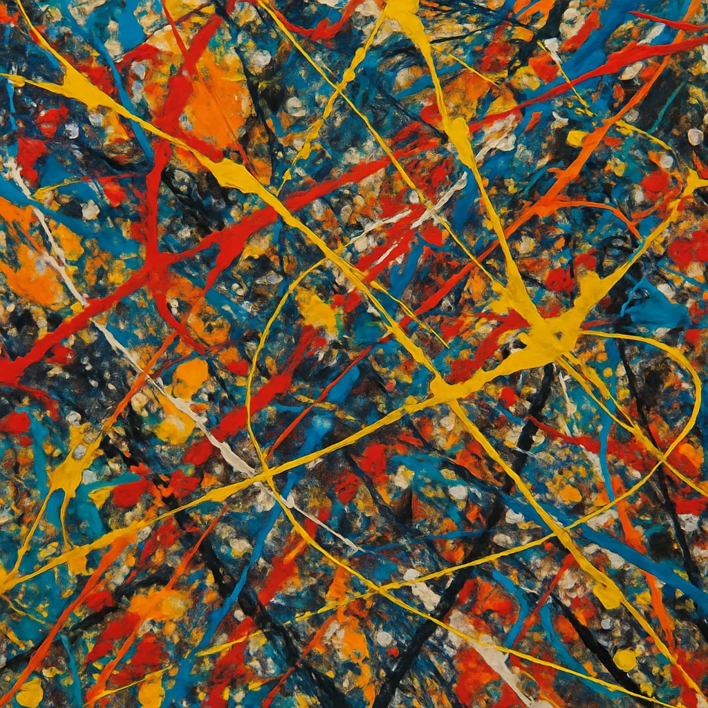 Abstract Piece Showcasing Lively Bursts