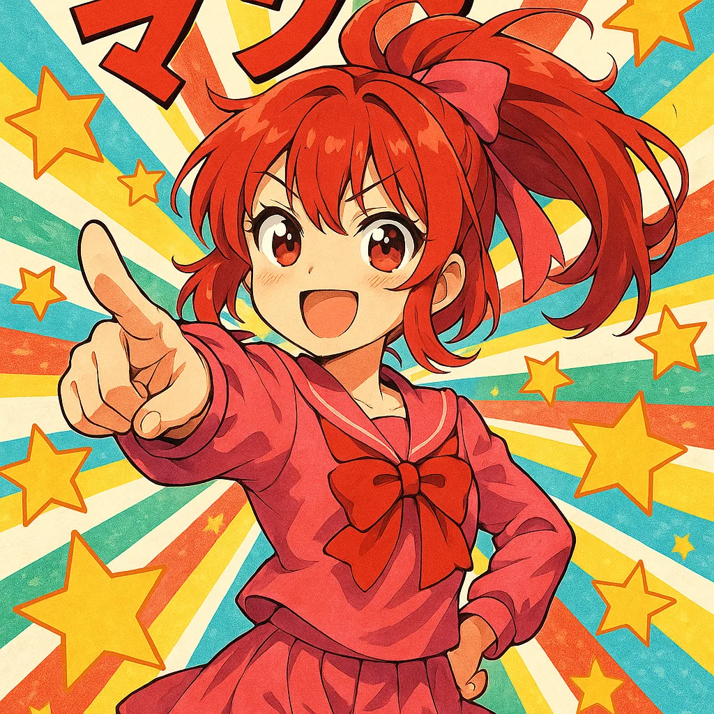 Vibrant Manga-style Cover Featuring an Energetic