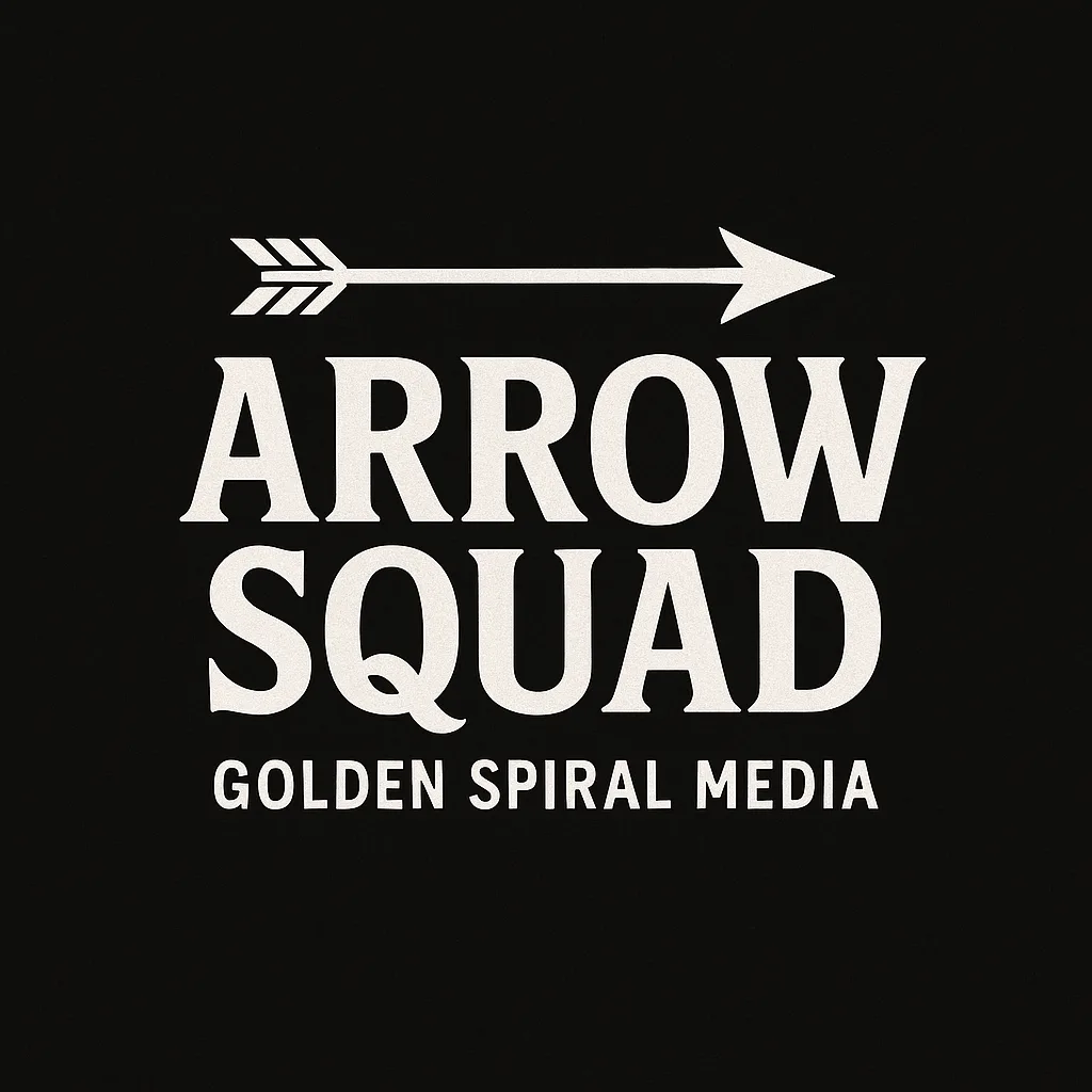 Stylized Logo Featuring the Text "Arrow Squad"