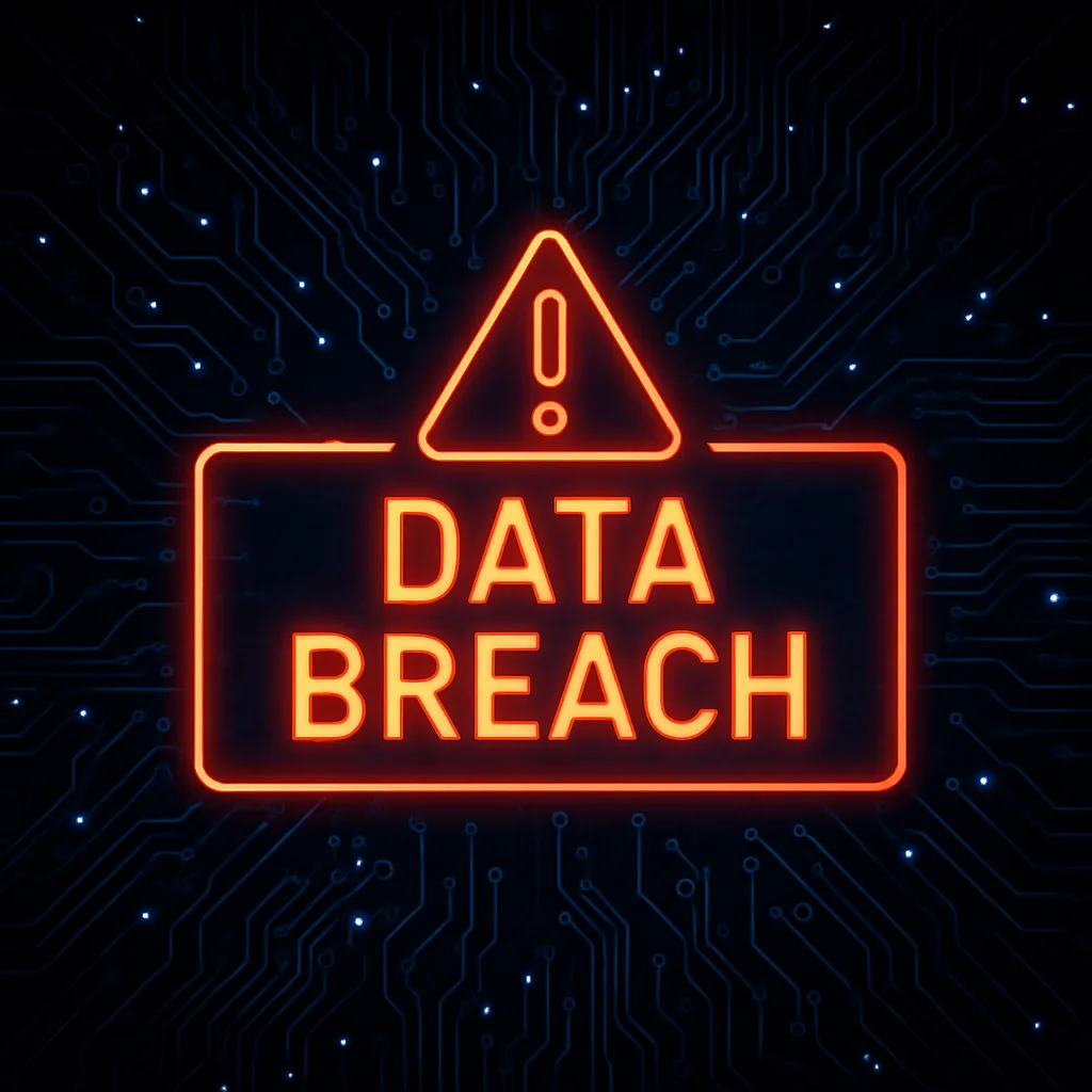 Glowing "DATA BREACH"