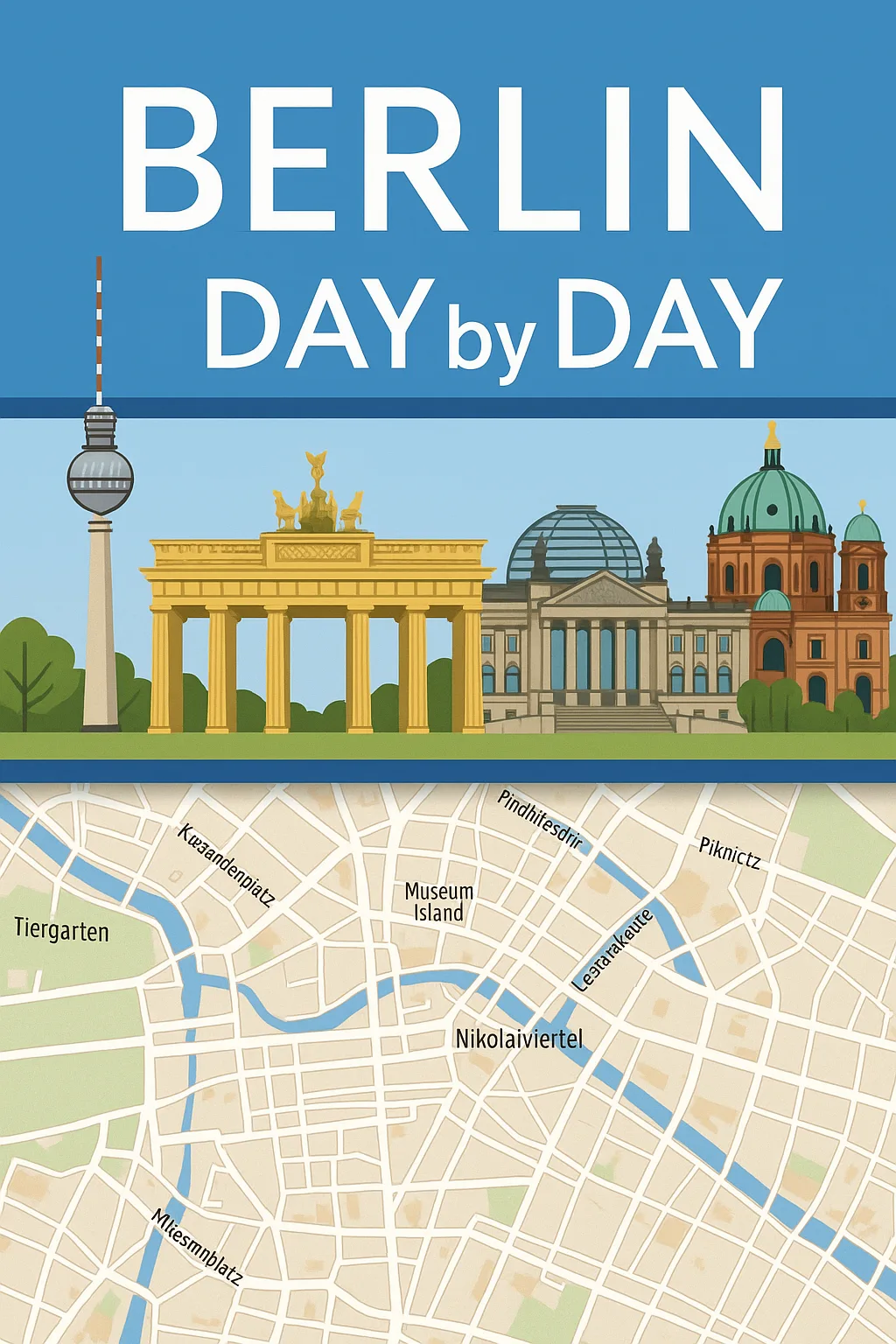 Travel Guide Cover for Berlin Featuring Landmarks