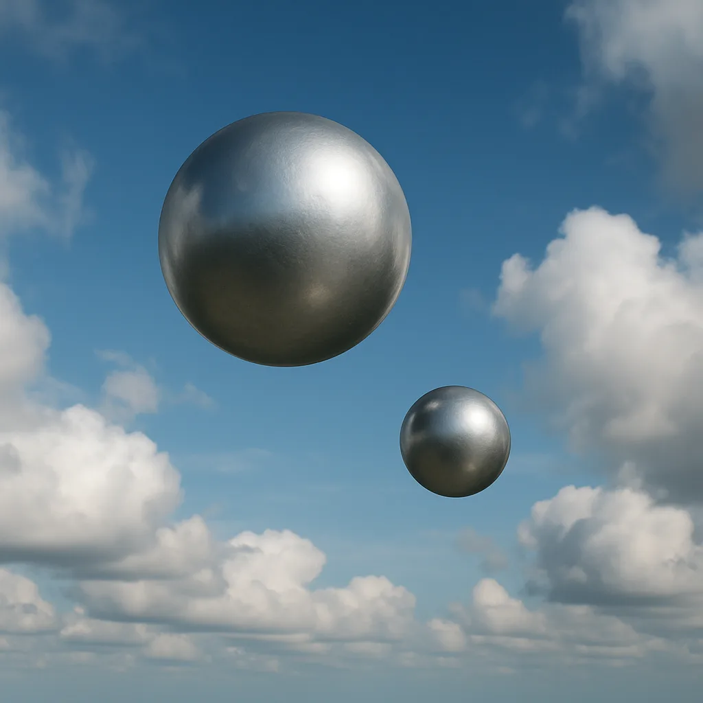 Pair of Silver Spheres