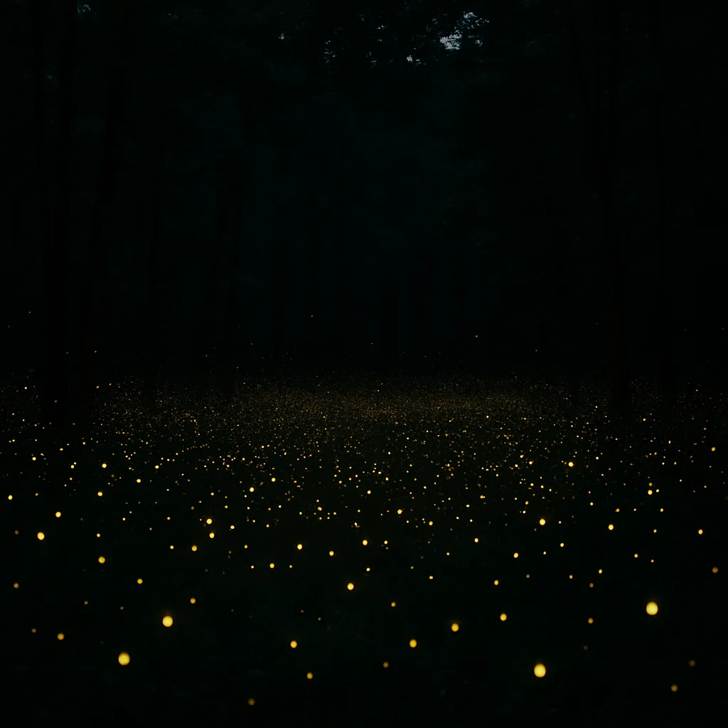 Vast Swarm of Fireflies Illuminates a Dense