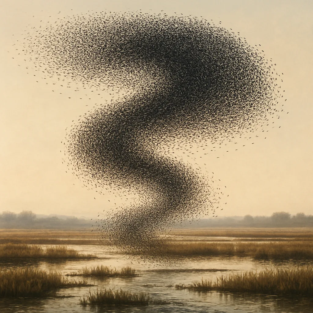 Massive Flock of Countless Birds Forms a Dynamic