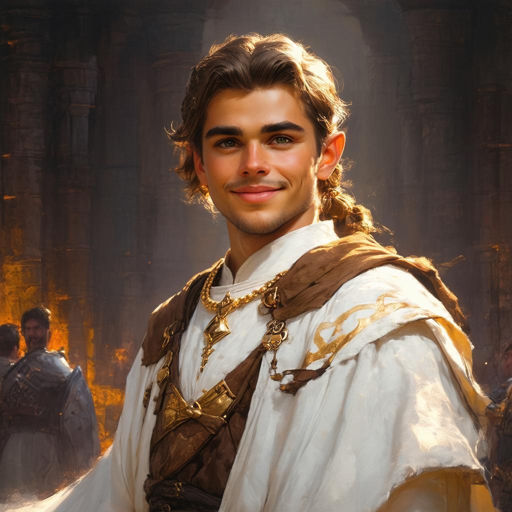 Halfling Cleric With a Wry Smirk