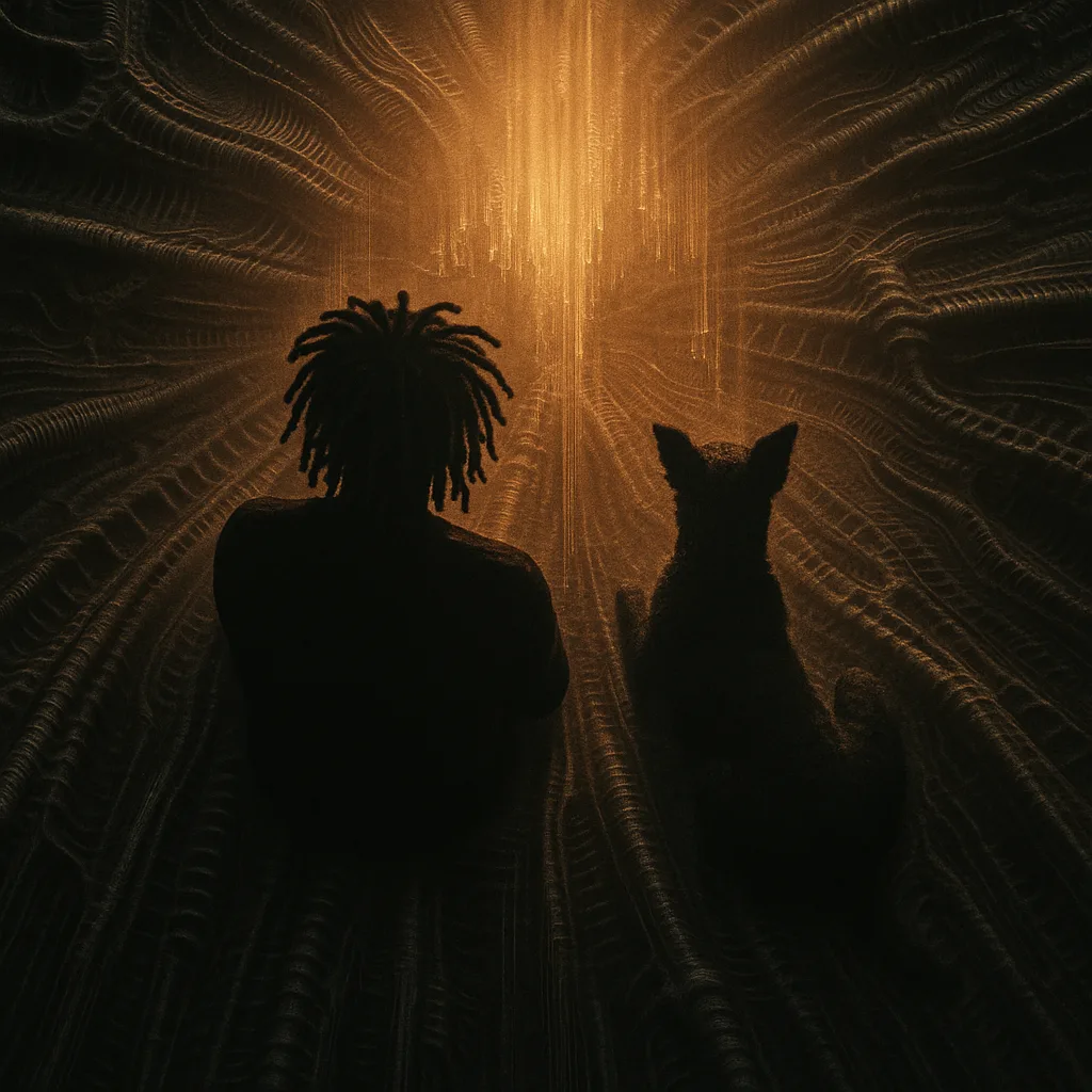 Stark Silhouettes of a Dreadlocked Figure