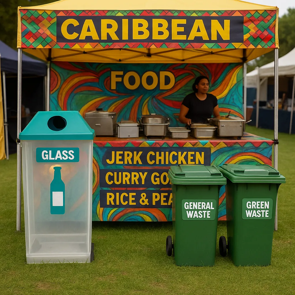 Glass Recycling Bin and Green Waste Bins