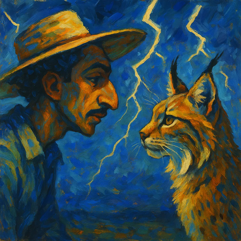 Trickster Scientist Figure with a Defined Square Jawline Face