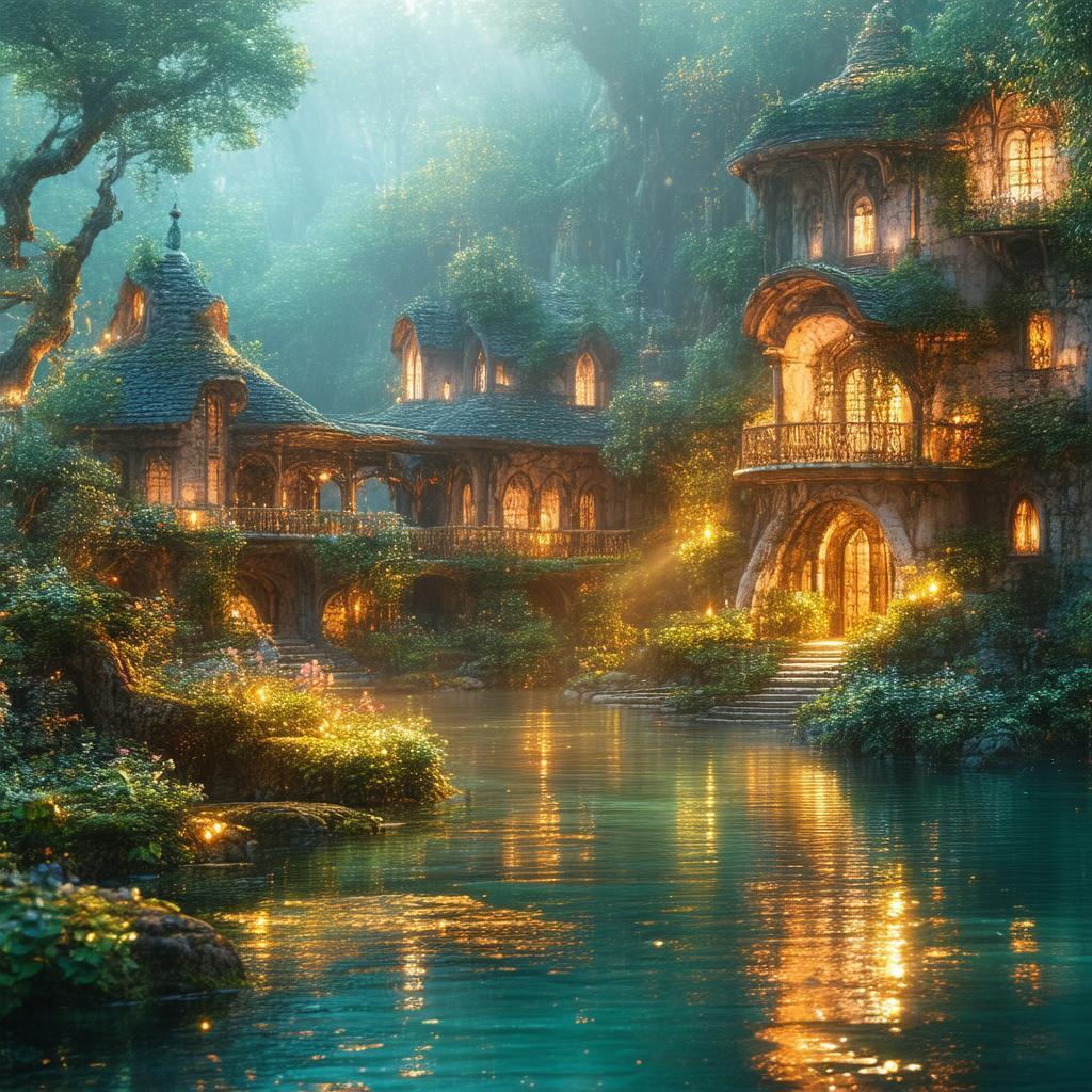 Rustic Architecture in a Dreamy Fantasy Realm
