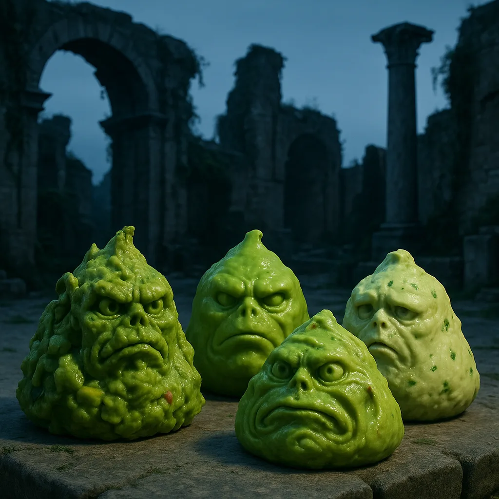 Four Uniquely Characterized Mounds of Guacamole Achieve a Formal Symmetrical