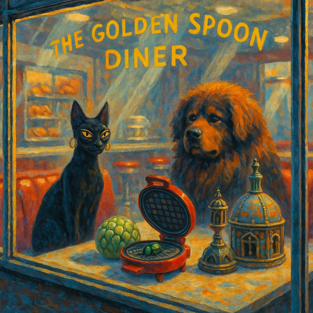 Through the Large Plate Glass Windows of the Golden Spoon
