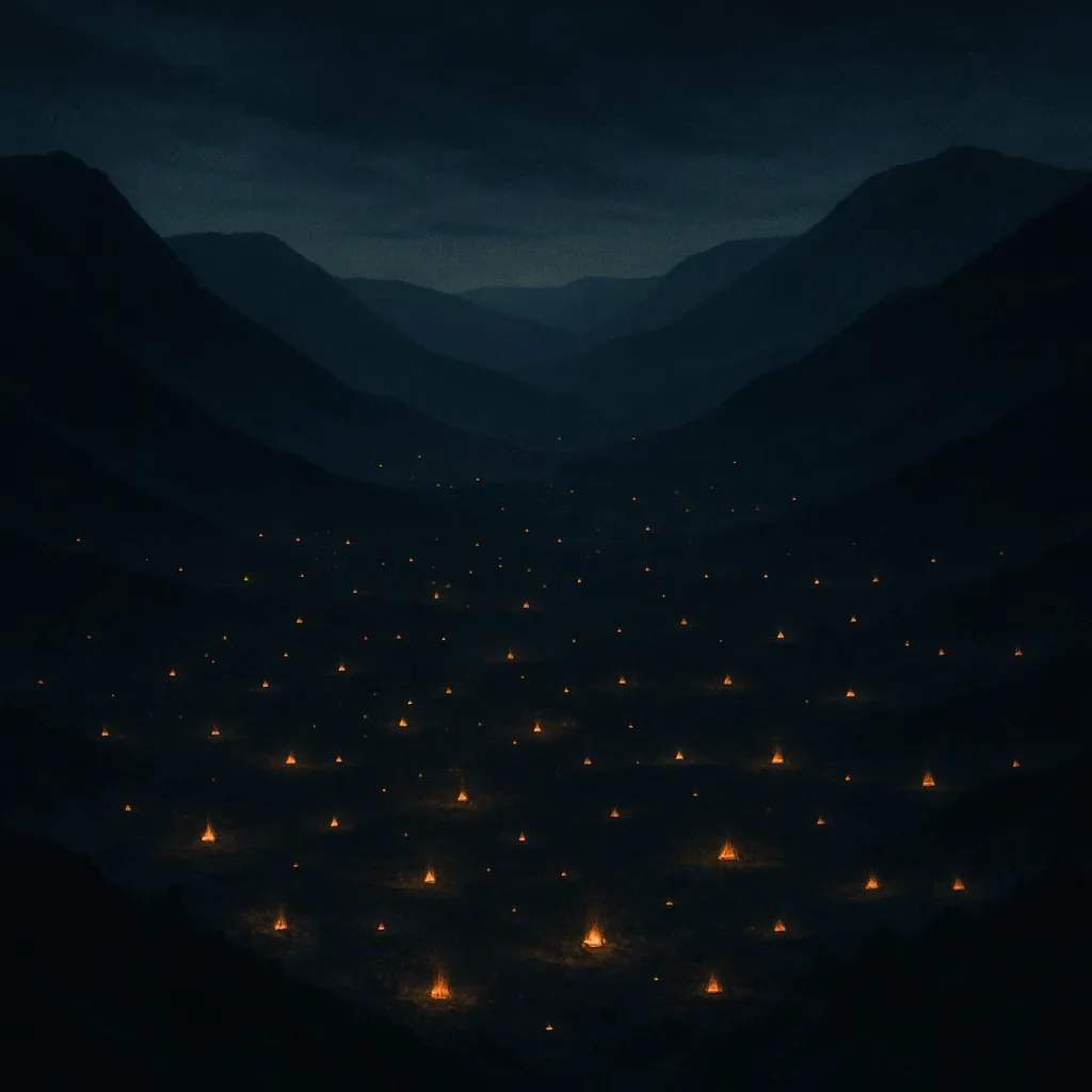 Myriad Distant Campfires Twinkle Like Fallen Stars