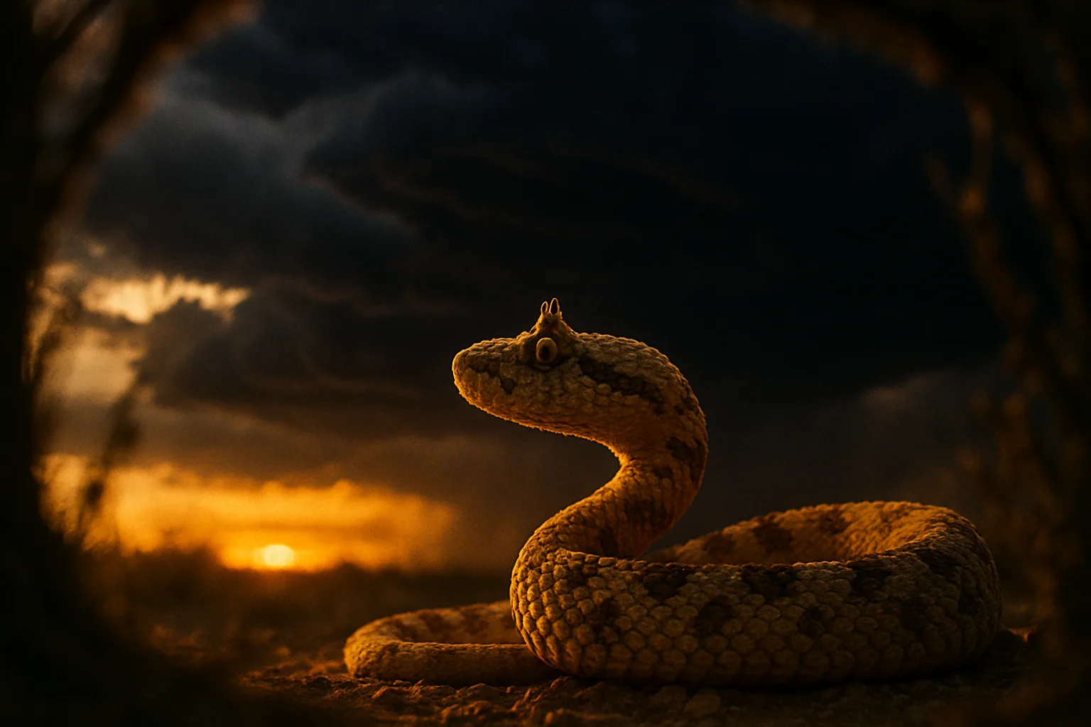 Grainy Profile of a Faintly Blotched Sidewinder