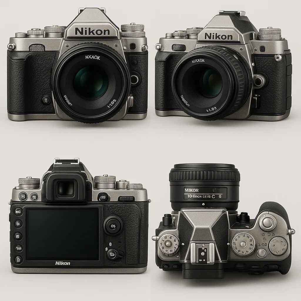 Nikon DSLR Camera Shown from Multiple Angles