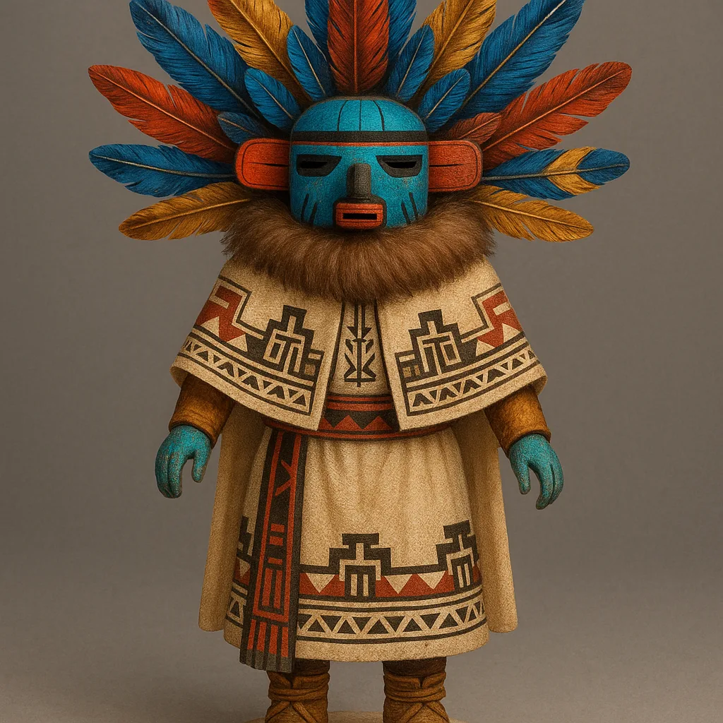 Traditional Kachina Doll Stands with Dignity