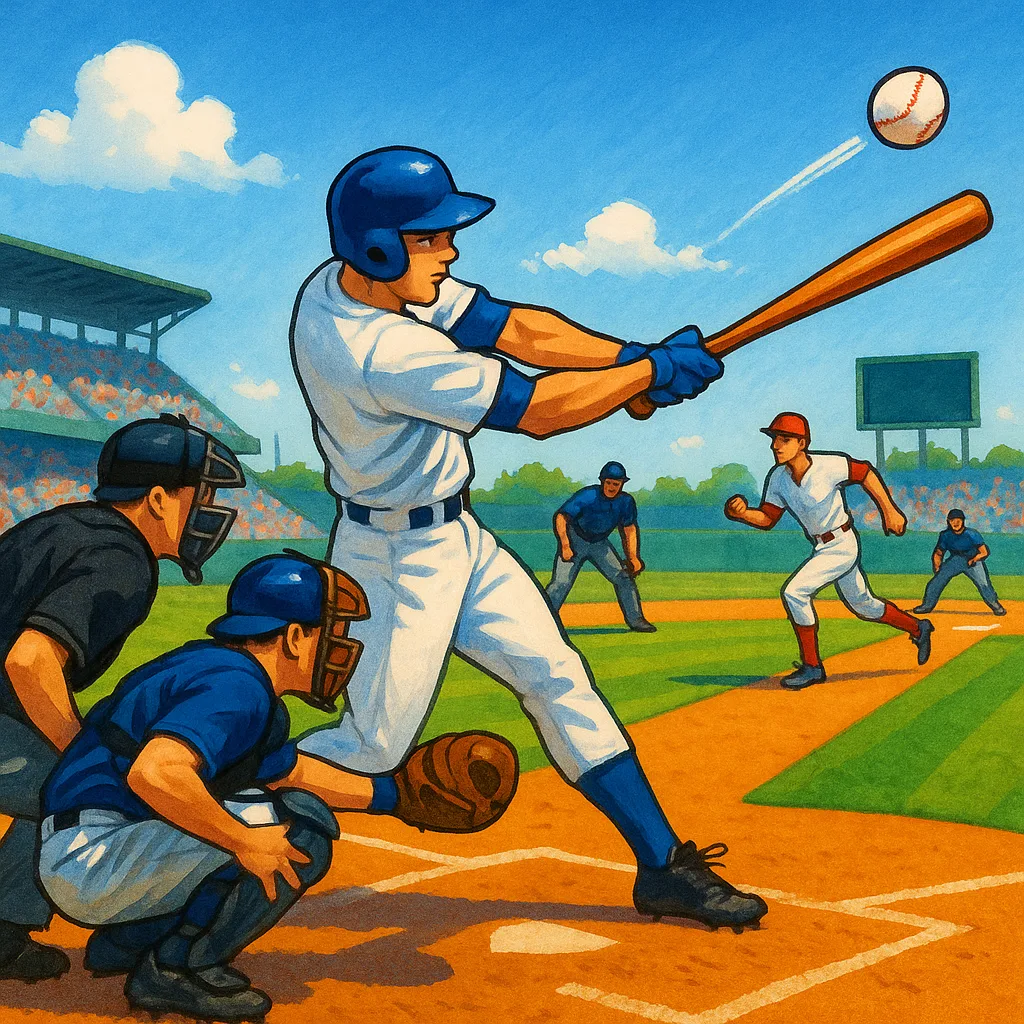 Dynamic Baseball Moment Showcasing Athletes in Motion